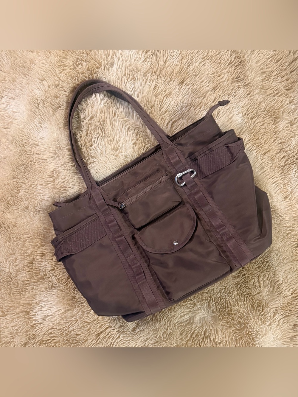 Tommy Bahama Brown Travel Tote Bag with Multiple Pockets